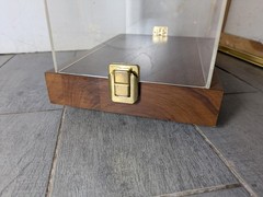 Vintage Acrylic & Wood Swivel Retail Display Case Countertop Showcase Box C37