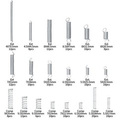 210 Pcs Spring Assortment Kit, Compression and Extension Springs, Zinc Plated…