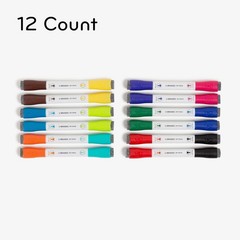 U 1 Count (Pack of 12), Black, Blue, Pink, Red, Green, Orange, Brown, Yellow