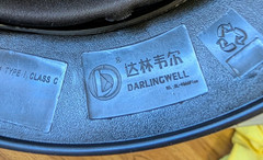Darlingwell Full Brim Hard Hat w/ Fas-trac Sus.Type 1 Class C ANSI Z89.1 2014