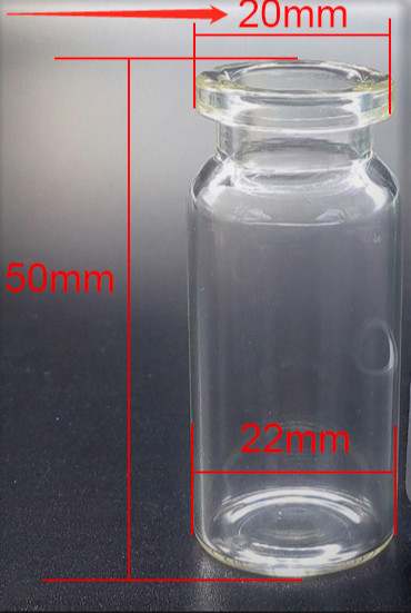 1200PCSLab 10ml Tall Clear Vials with Beveled Edg+1200, 20mm Red,blue yellow Cap