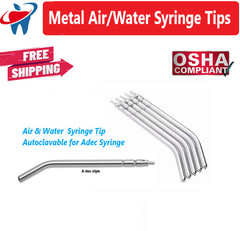 A-Dec Metal Tips Dental Air Water Syringe Tips Metal 3-Way A-Dec Style 5-50/bx