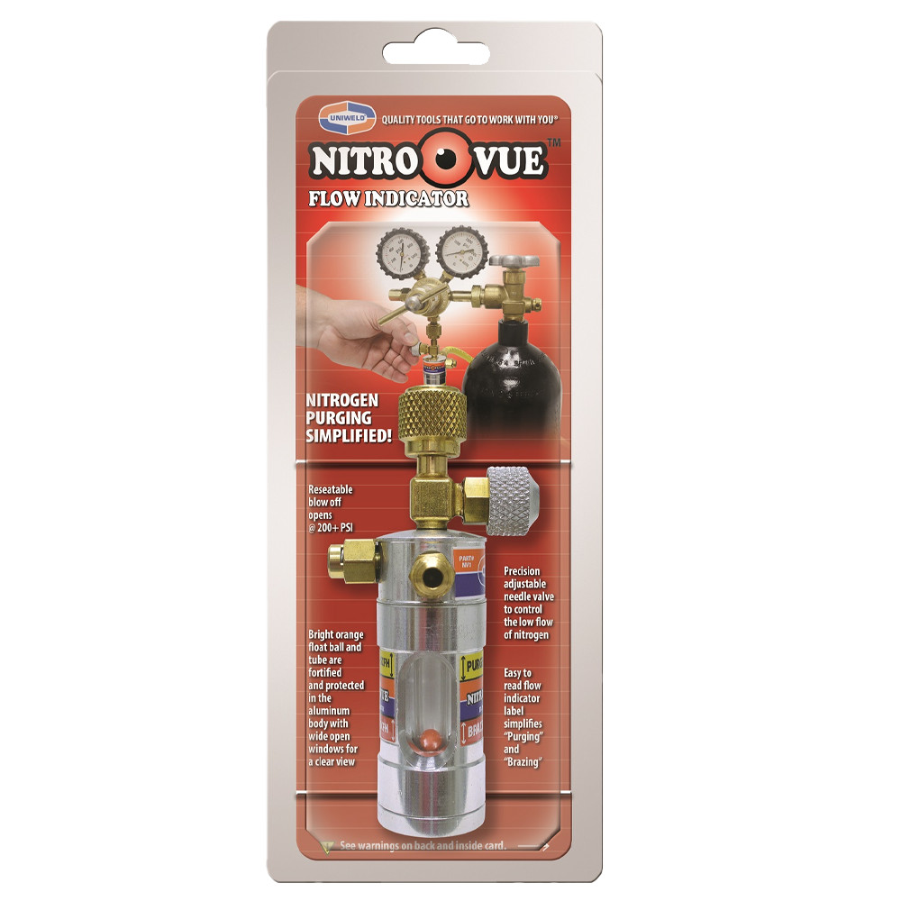Uniweld NV1 NitroVue Nitrogen Flow Indicator 1/4″ Flare HVAC Brazing Purge Tool