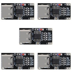 5 pcs USB-C PD Trigger Board PD/QC Fast Charger Module Supports 9V 12V 15V 20V