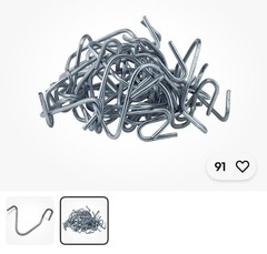 1000 pack Made in the USA Galvanized T-Post Fence Clips