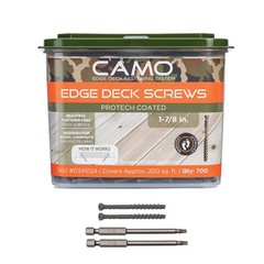 CAMO 0345124 Edge Deck Screws, Hidden Fastening, 1-7/8″, ProTech Coated (700 ct)