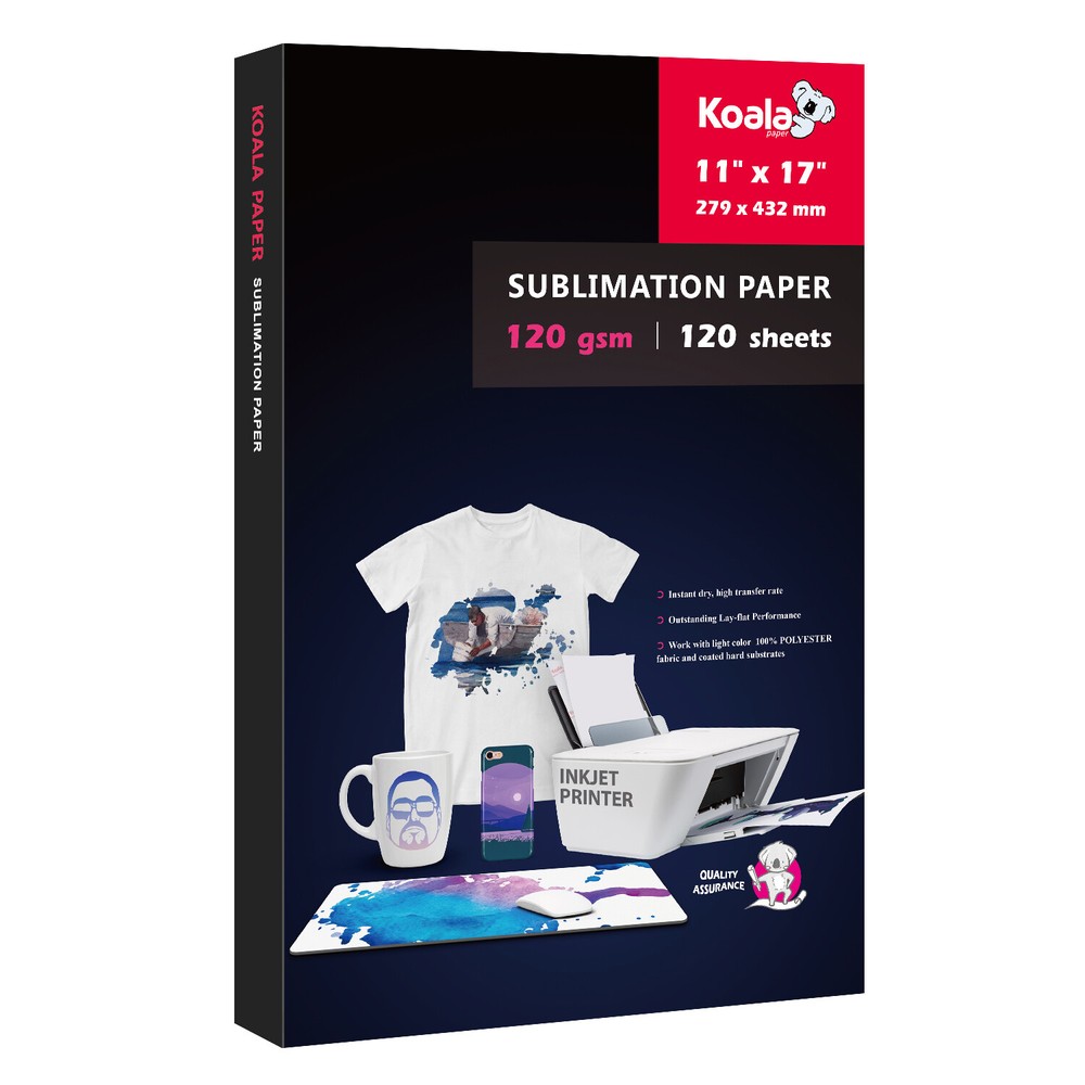Koala 120g Sublimation Paper 11×17 120 Sheets for Inkjet Sublimation Printer