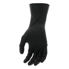Large Black 8-Mil Thick 100% Nitrile Disposable Work Gloves with Textured Grip a