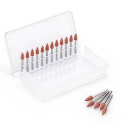 12pcs Dental Polishing Polishers Bur FG 1.6mm Mini Points Brownie Friction Grip