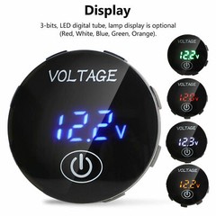12V-24V Car Marine Motorcycle Touch LED Digital Voltmeter Voltage Meter Battery
