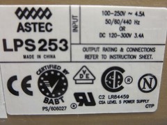 Astec LPS253 DC Power Supply In-See Description Out-12VDC 25A Output Good USED