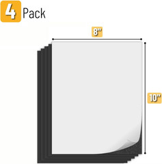 – Adhesive Magnetic Sheets, 8″ X 10″, 4 Pack, Cuttable Magnets Flexible Magnet S