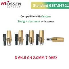 Transfer Straight Titanium Osstem GS Implants Abutment Compatible Regular Ø4.5