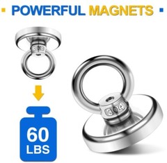 Fishing Magnetic Hooks hanger 40 60 N52 100 lbs Heavy Duty strong magnet set lot