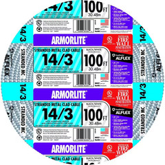 14/3 X 100 Ft. Stranded CU MC (Metal Clad) Armorlite Cable
