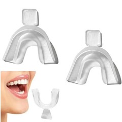 2Pcs Dental Moldable Teeth Whitening Trays Thermaforming Mouth Gel Bleaching Kit