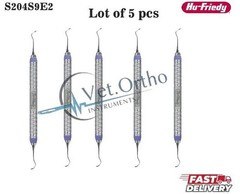 5X Hu-Friedy S204S9E2 EverEdge 2.0 #204S Double End Sickle Scaler #9 Handle