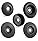 Set of 5 Angle Grinder Wood Carving Disc for 4″ or 4 1/2″ Attachments with 5/8 i