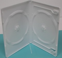 Lot of 10 pcs of 14mm Standard White Double 2 Discs DVD Case