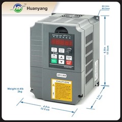 Huanyang VFD 220V 2.2kW 3HP Vector Control Inverter CNC single phase to 3 phase
