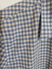 Chef Works Urban Collection Shirt Blue/White/Gray Checkered Cook Server Size S