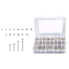 780 Pcs Pan Head Sheet Metal Screws Assortment Kit #4#6#8#10 Stainless