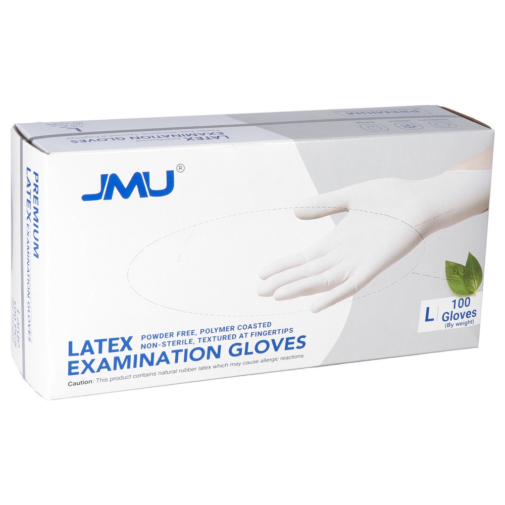 JMU Latex Gloves Disposable Exam/Medical Cleaning Gloves 5 Mil Powder Free 1000