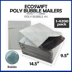 1-4200 #4 9.5×14.5 “EcoSwift” Poly Bubble Mailer Padded Envelope Bags 9.5 x 14.5