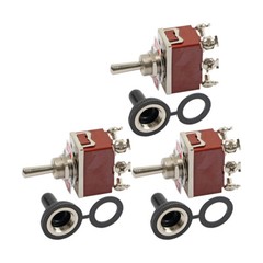 3pc 6Pin Heavy Duty Momentary DPDT ON/OFF/ON Toggle Switch 20A 125V Waterproof