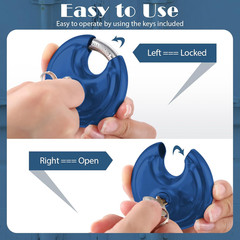 16 Pack Padlocks Keyed Alike, Stainless Steel 2-3/4 Wide, 3/8 Shackle Disc Locks