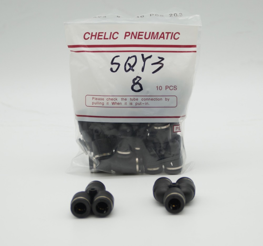 CHELIC SQY3 8 Ø8 Push to connect Union Y Fitting (10 PCS PER BAG)