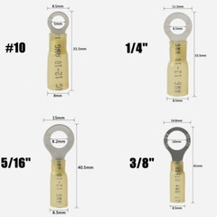 Waterproof Copper Wire Crimp Connectors Assortment Heat Shrink Ring Terminals