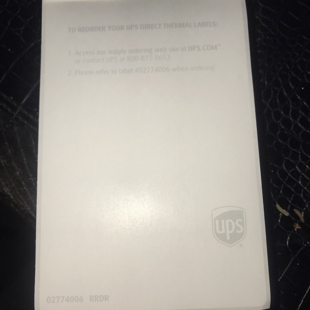 Fanfold (100 count) 4″ x 6″ Direct Thermal Shipping Certified UPS labels – New