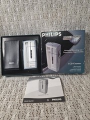 Vintage Phillips Pocket Memo #588 Dictation Recorder Mini Cassette WORKS!