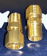 2X Merit 1/4” Male NPT X 3/8” Compression Fitting 1/4”MNPT X 3/8”COMP BRASS