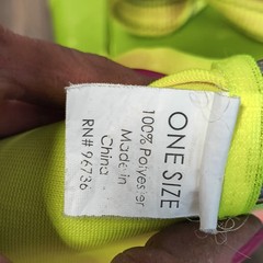 Snap-on Hi-Vis Reflective Safety Vest Hi-Visibility Yellow/Gray One Size