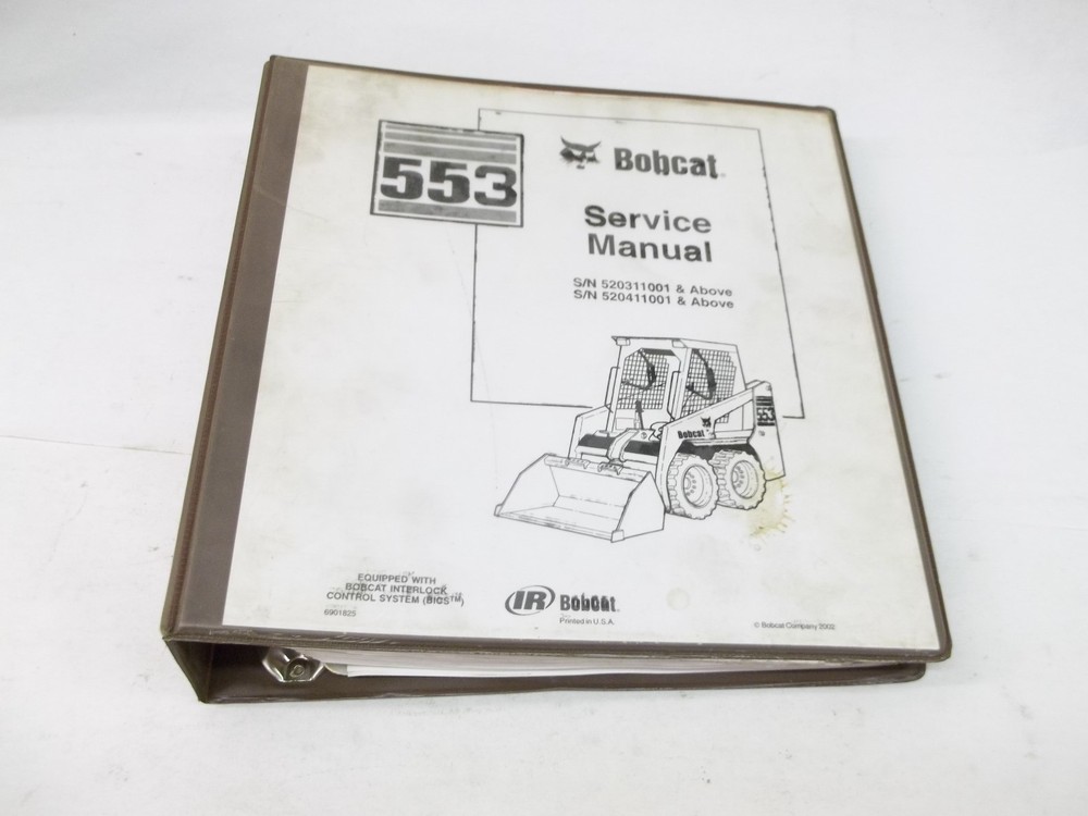 Bobcat 553 BICS Skid Steer Loader Service Manual & Manual Revisions 6901825