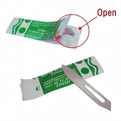 100Pcs Dental Surgical Blade Sterile Carbon Steel Scalpel #10/11/15/22/24/60