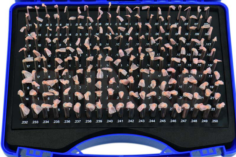 Shars 190 Pcs M1 .061-.250″ Class ZZ Steel Pin Plug Gage Gauge Set Minus (-) R}
