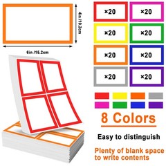 6 x 4 inch Large Moving Labels for Boxes, Blank 6 x 4 inches, A-color