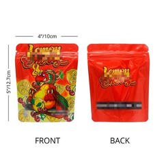 100pcs Foil Food Mylar Bags Smell Proof Resealable 3.5g Zip Seal Stand Up Pouch