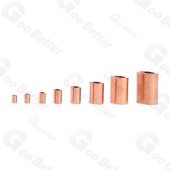 Copper / Stainless Steel Ferrules Crimping Sleeve Wire Rope Cable For Steel Wire