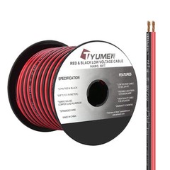 50FT 14/2 Gauge Red Black Cable Hookup Electrical Wire LED Strips Extension W…