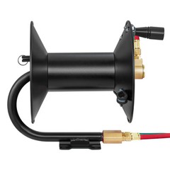 Welding Hose Reel Hand Crank Rewind Hose Reel Heavy Duty Steel for Workshops