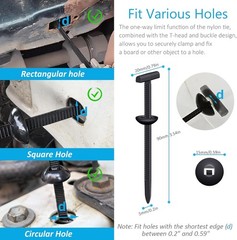 100PCS Universal Nylon Cable Tie Straps Adjustable Buckle Fastener Organizer