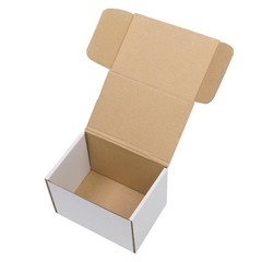 500 – 6x4x4 White Corrugated Shipping Mailer Carton Packing Fold Box