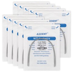 AZDENT Dental Orthodontic Round Arch Wire Super Elastic Niti Natural Upper Lower