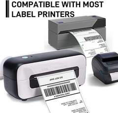 4×6 Thermal Shipping Labels Paper 500/1000X for Zebra & Rollo & Phomemo Printers