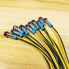 10Pcs 6mm 110V-220VAC LED Metal Indicator Light Waterproof Signal Lamp
