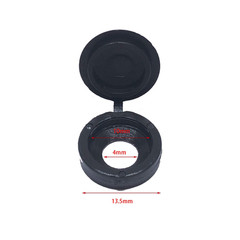 50 pcs Plastic Hinged Screw Cover Caps Washer Flip Tops (Black)